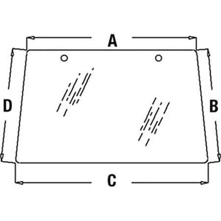 Aftermarket New Front Windshield Glass Fits John Deere Tractor 6610 6210 6310 6410 + L78733